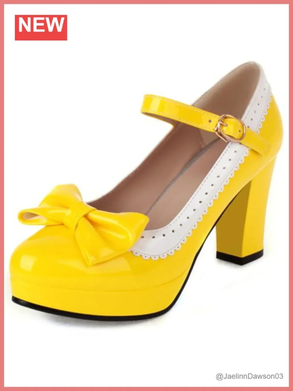 Lolita Platform Pumps Round Toe Mary Jane Heels Synthetic 3.54in
